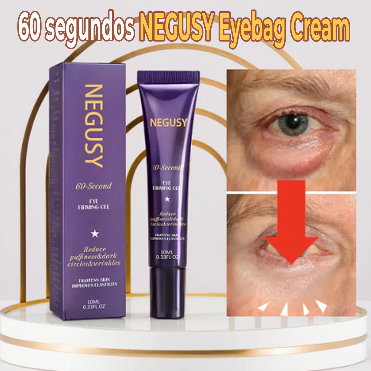 💙 60 segundos para resultados - Crema para Bolsas de Ojos NEGUSY