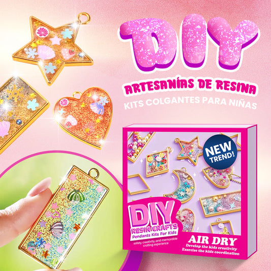 🟩Kits de colgantes de resina DIY para niños